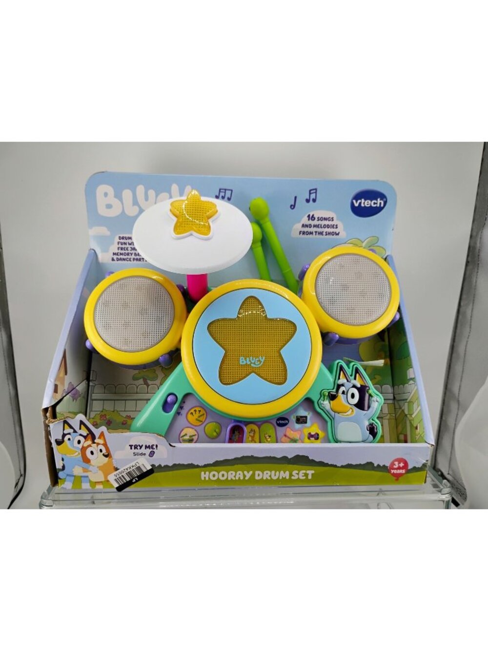Bluey VTech Hooray Drum Set With Lights & Music For Kids
